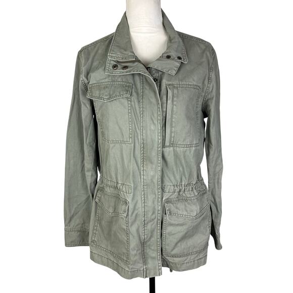 Marine Layer Utility Military Field Zip Up Jacket in Faded Olive Green Size XL - Picture 5 of 12
